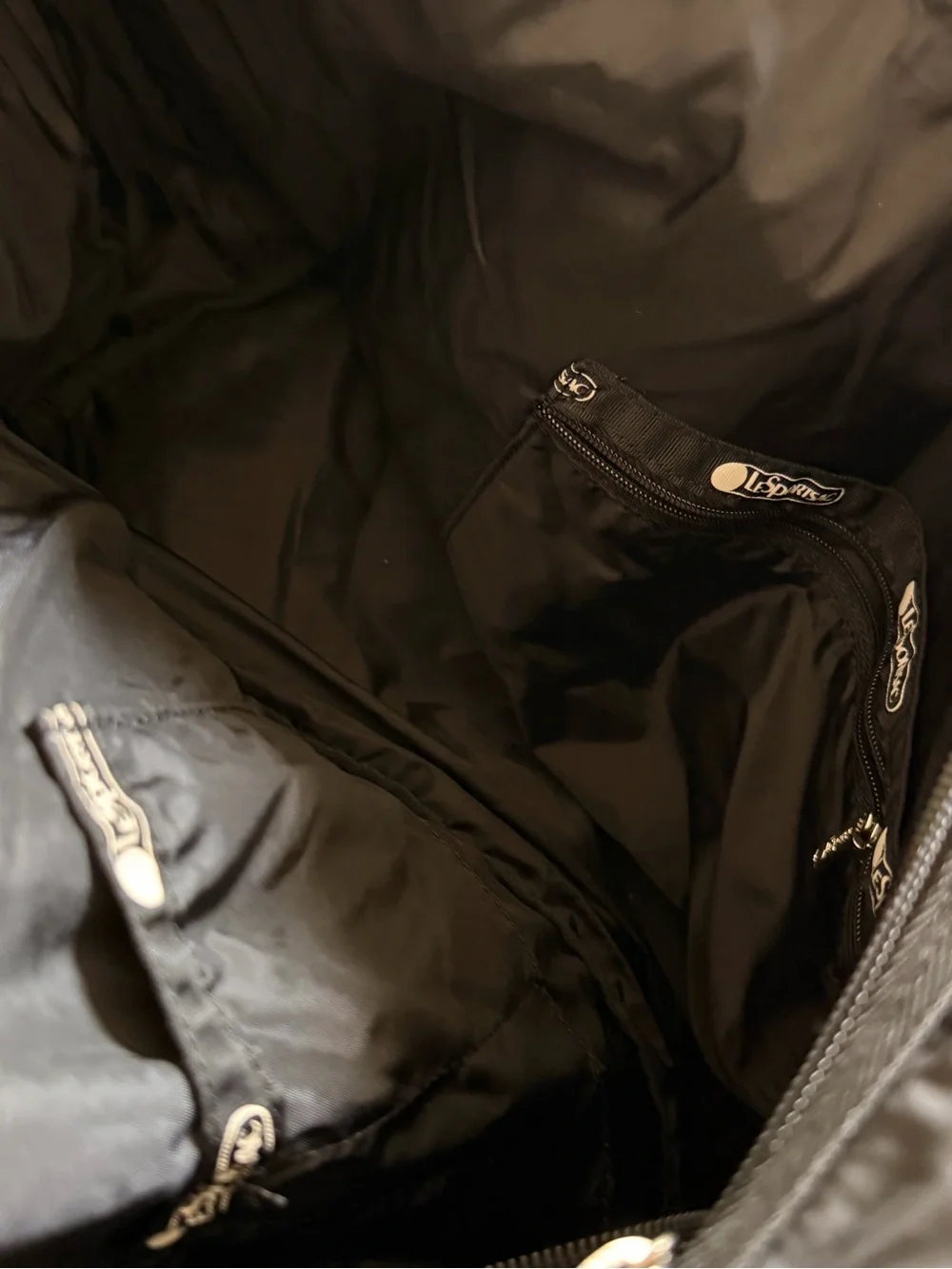 LeSportsac Black Nylon Travel Shoulder Bag - Picture 7 of 11